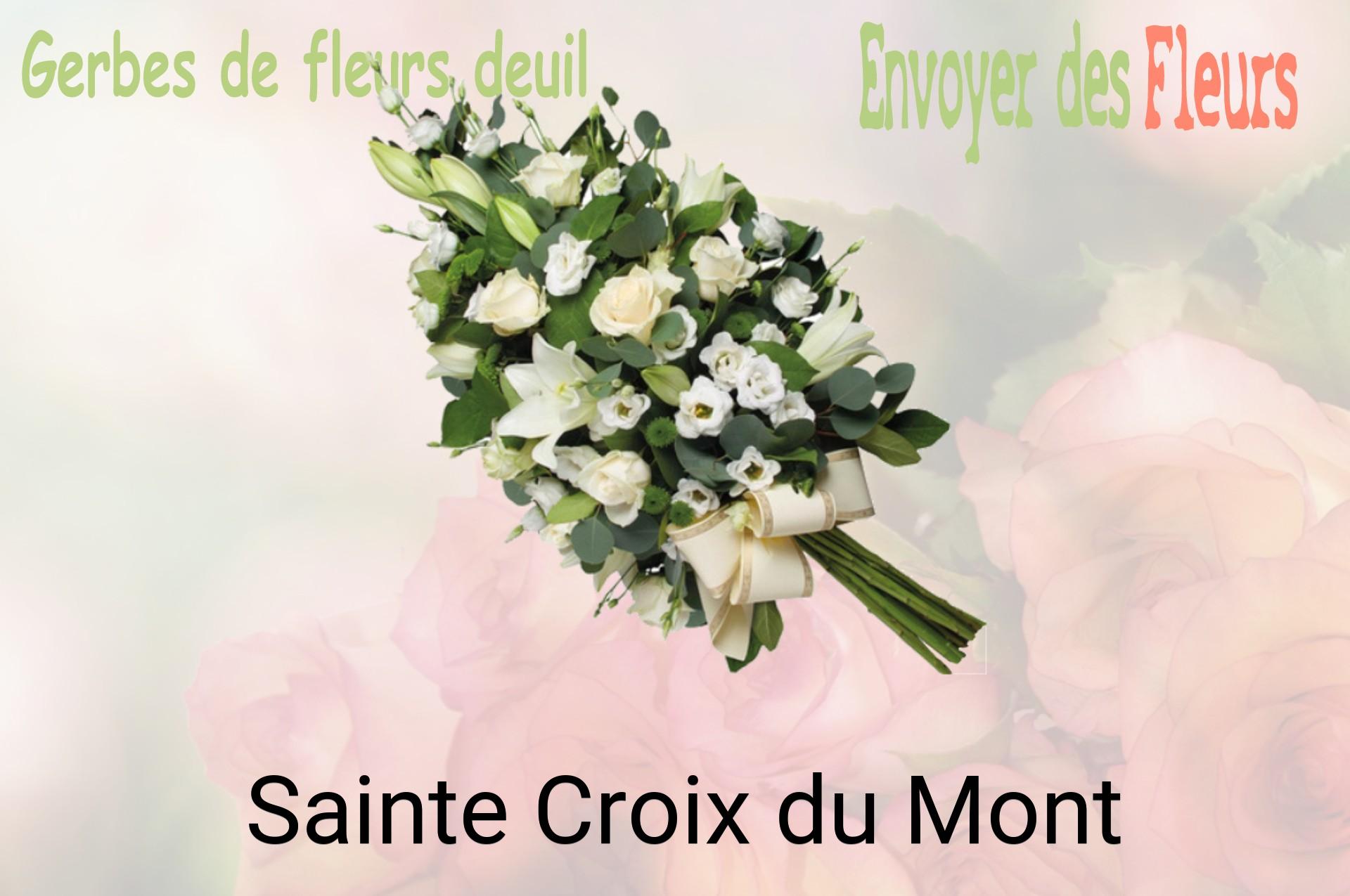 Gerbe de fleurs de deuil livrée à Sainte-Croix-du-Mont